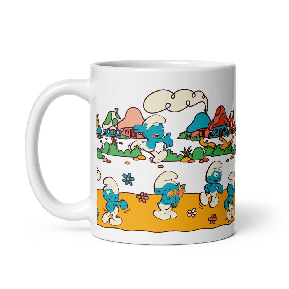 The Smurfs Village White Mug