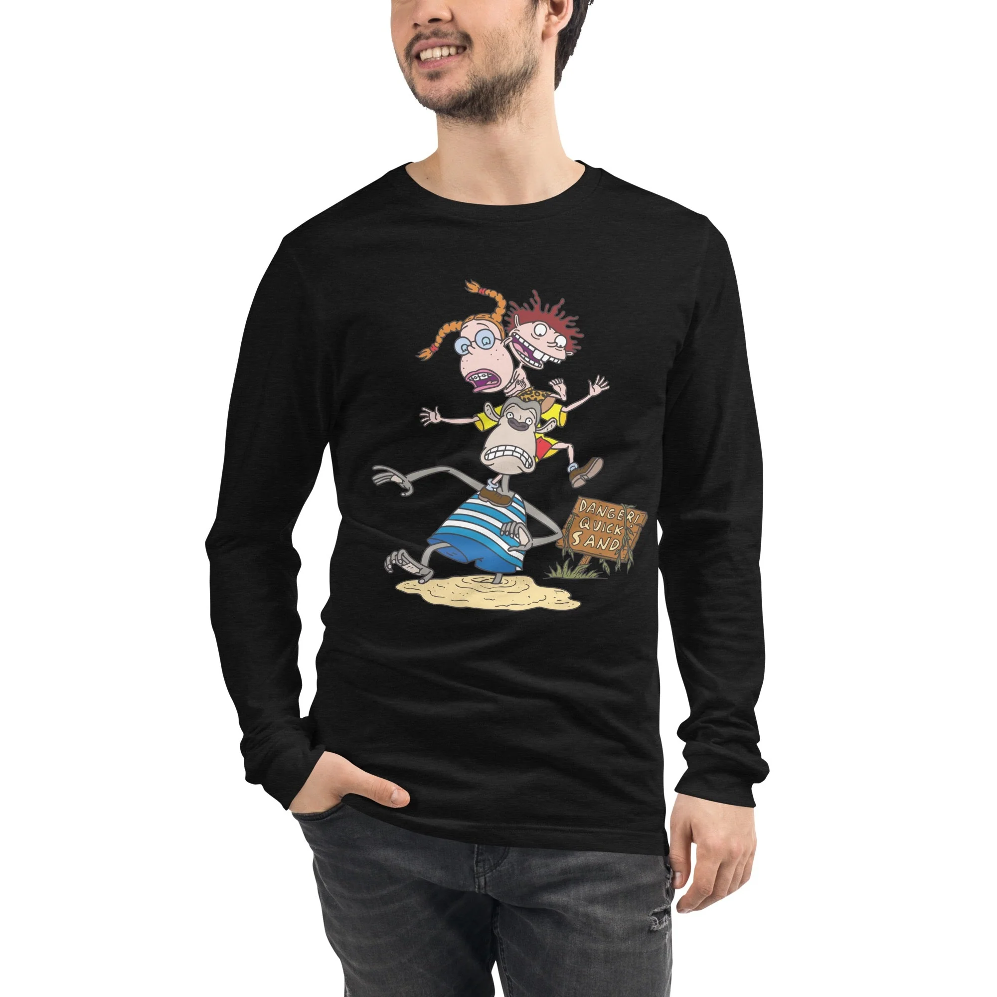 The Wild Thornberrys Danger Quicksand Adult Long Sleeve T-Shirt - Image 9