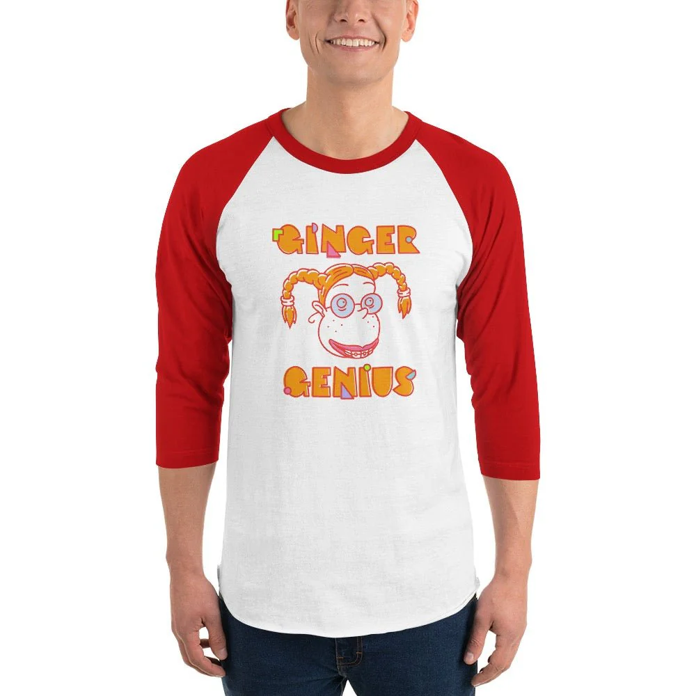 The Wild Thornberrys Ginger Genius Unisex 3/4 Sleeve Raglan Shirt - Image 3