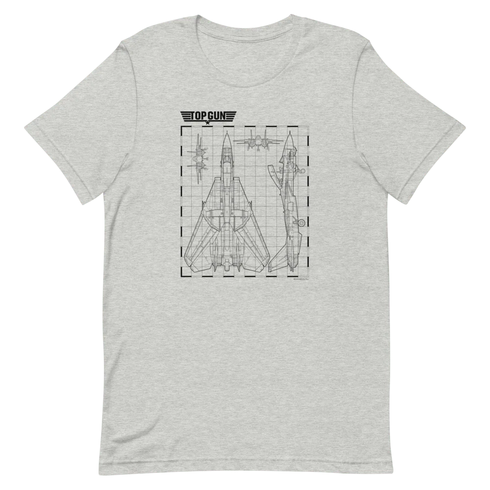 Top Gun Fighter Jet Schematics Unisex Premium T-Shirt