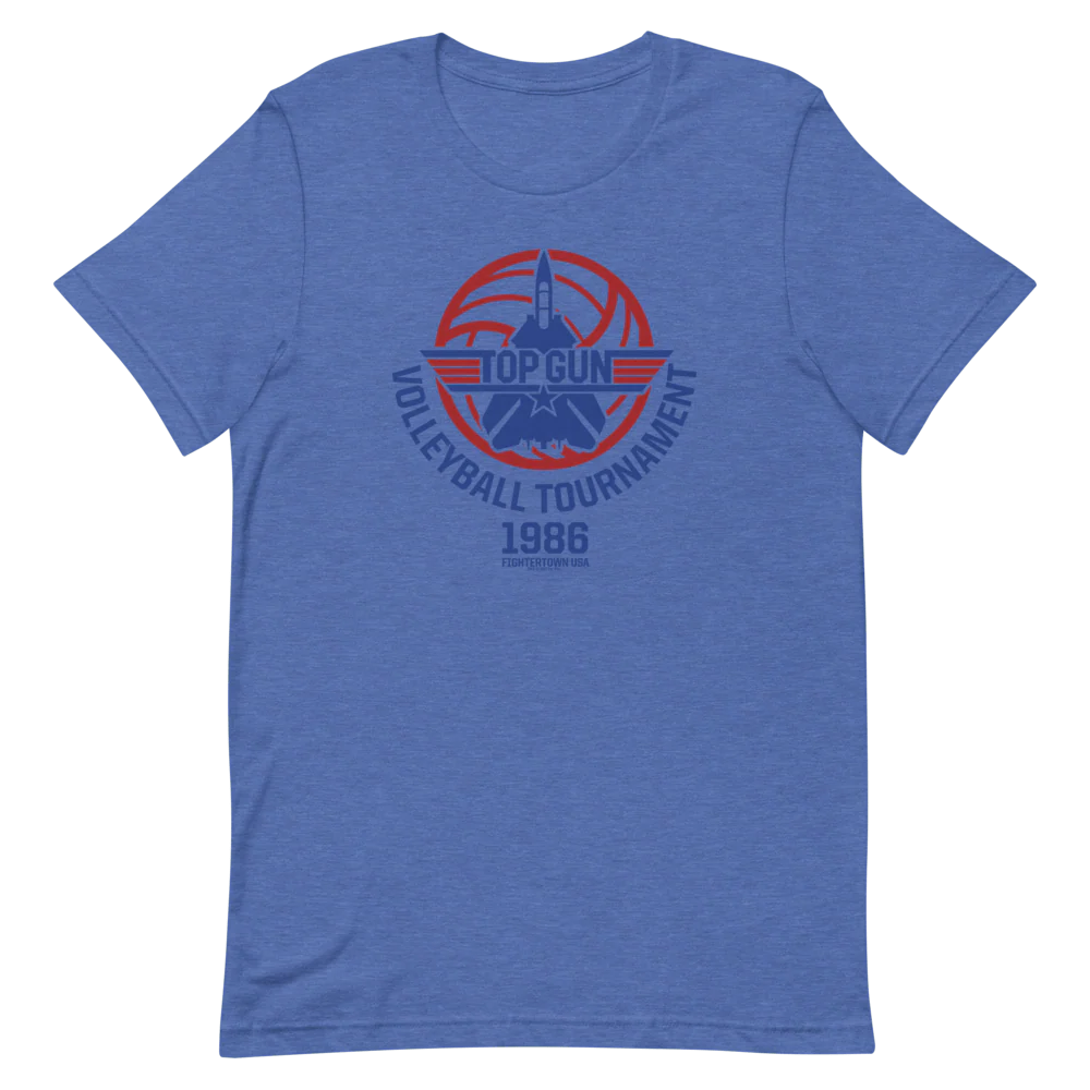 Top Gun Fighter Town USA 1986 Volleyball Tournament Unisex Premium T-Shirt - Image 5