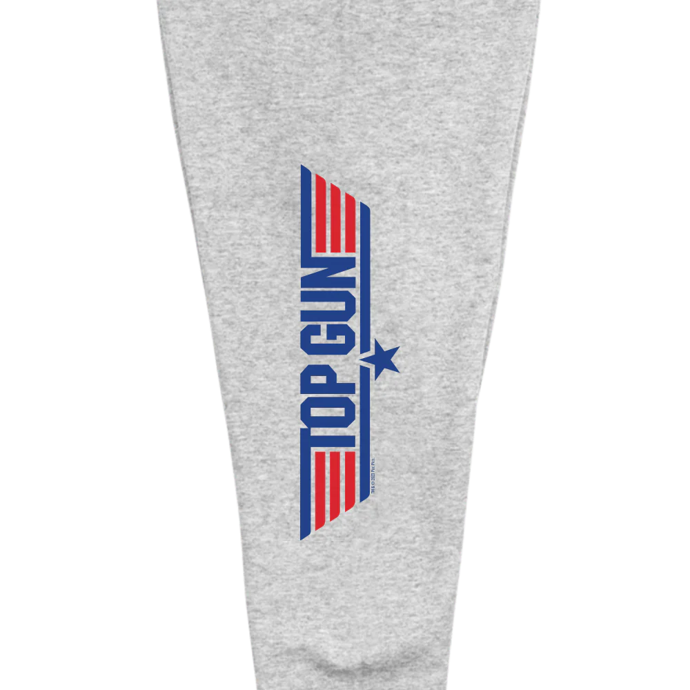 Top Gun Red & Blue Logo Adult Fleece Joggers - Image 2