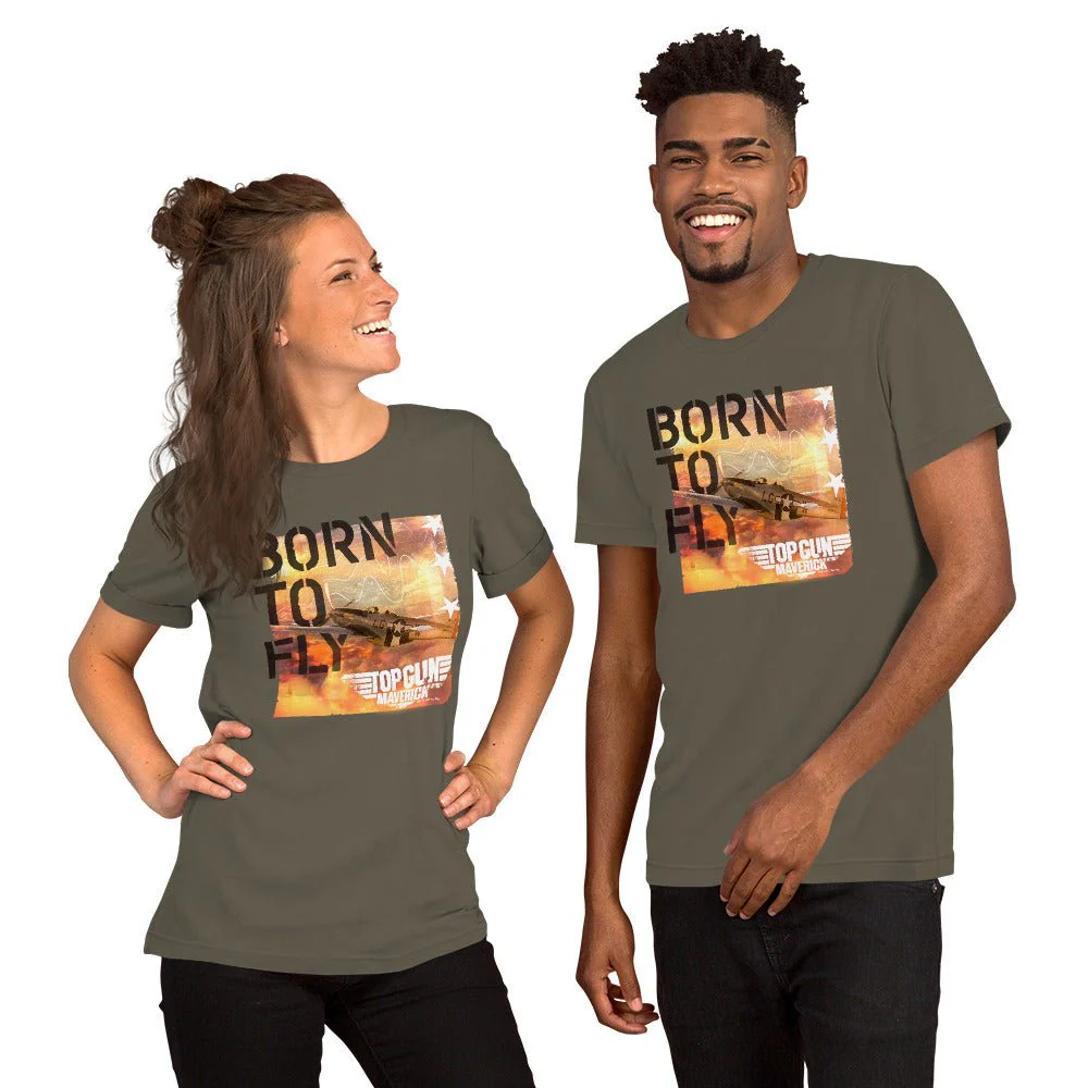 Top Gun: Maverick Born To Fly Adult Short Sleeve T-Shirt - Image 2