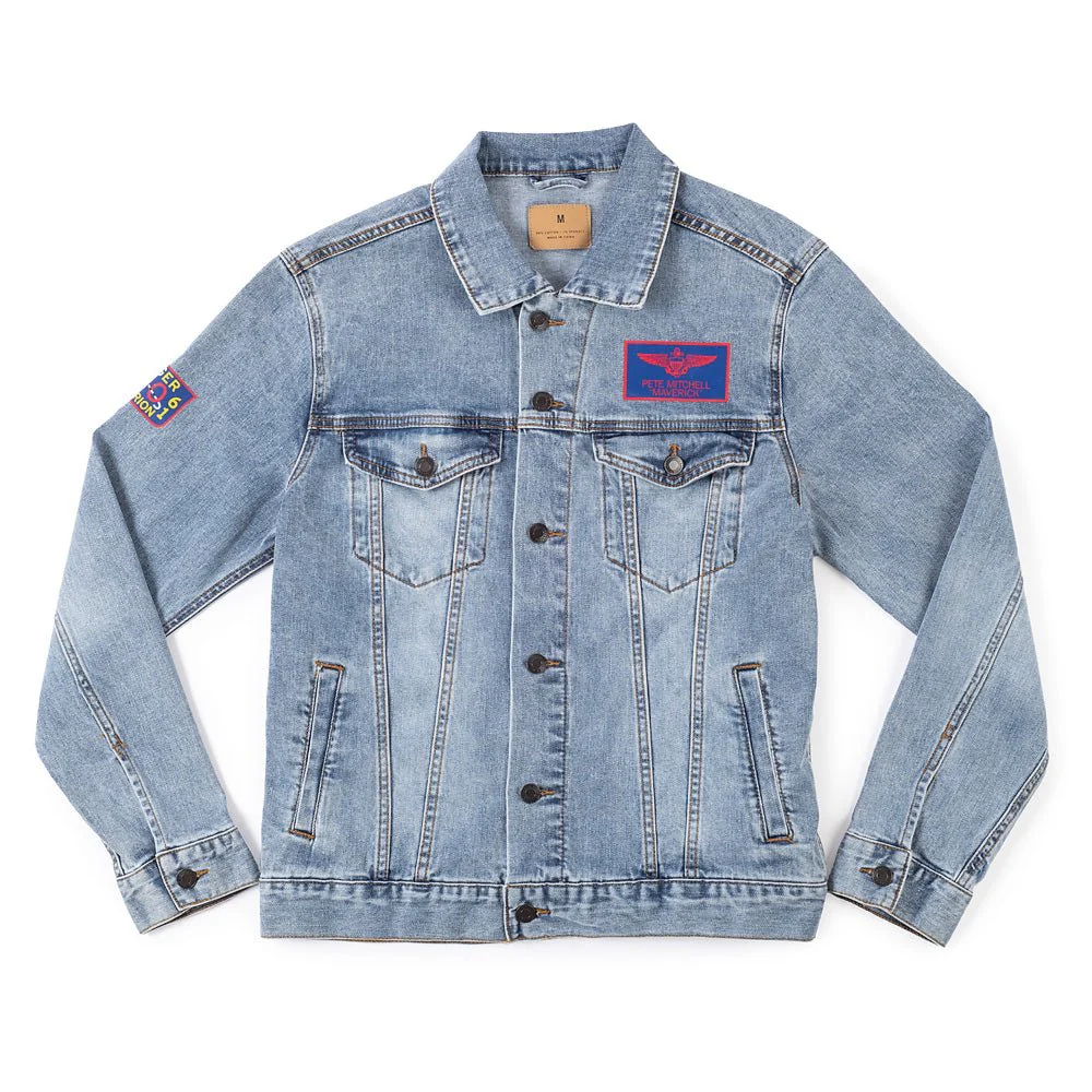 Top Gun Printed Denim Jacket
