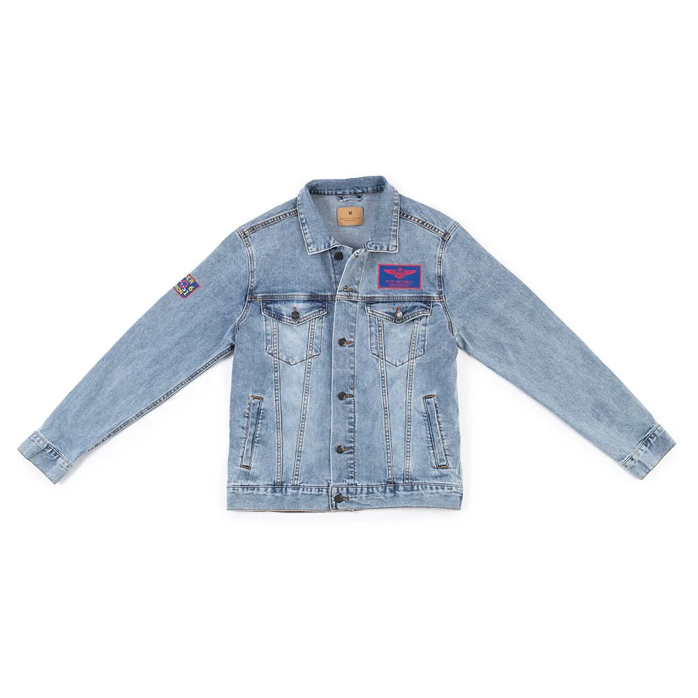 Top Gun Printed Denim Jacket - Image 5