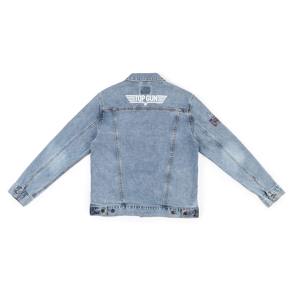 Top Gun Printed Denim Jacket - Image 6