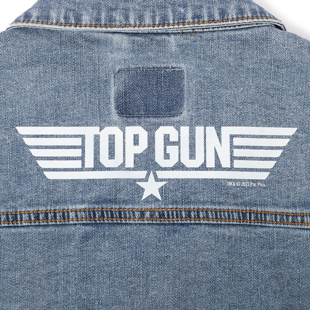 Top Gun Printed Denim Jacket - Image 7