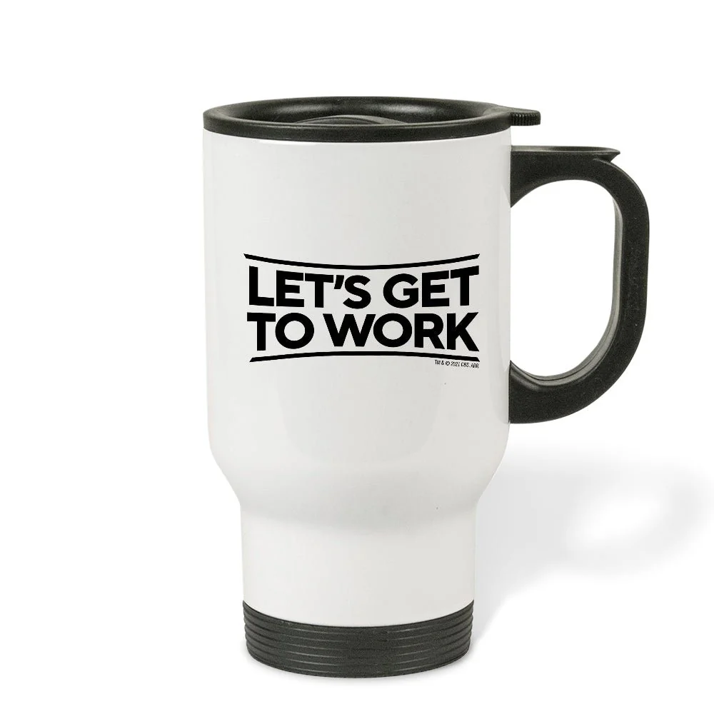 Tough As Nails Let's Get to Work 14 oz Stainless Steel Travel Mug with Handle