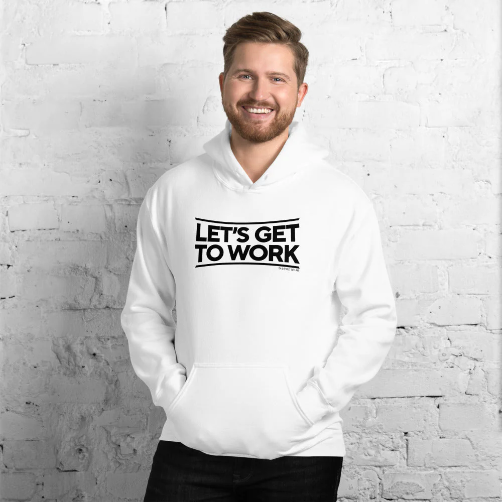 Tough As Nails Let's Get to Work Adult Fleece Hooded Sweatshirt - Image 4