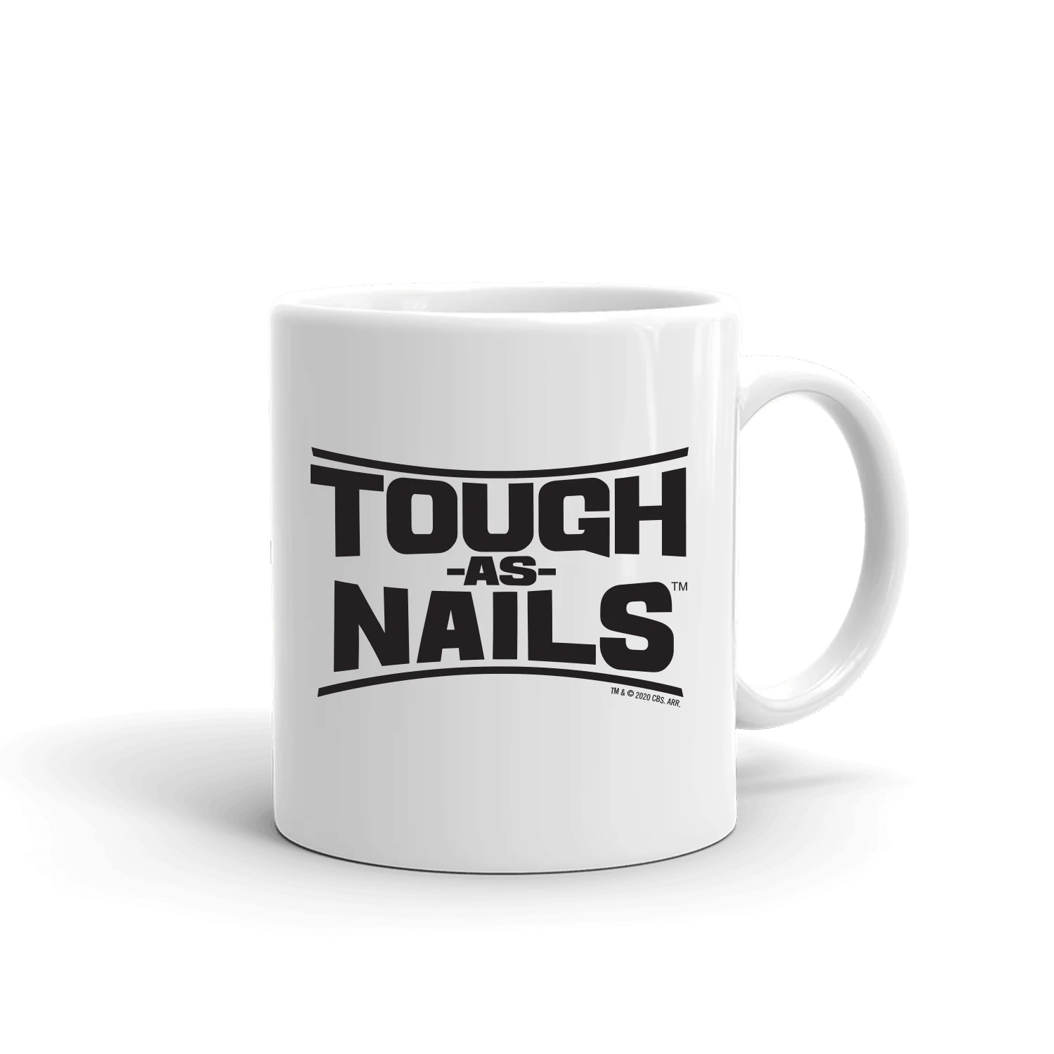Tough As Nails Stacked Logo White Mug