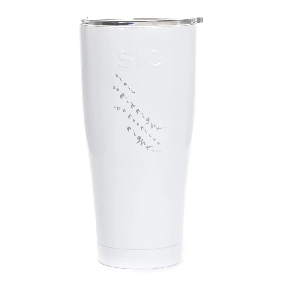 Twin Peaks Black as Midnight Handwritten Laser Engraved SIC Tumbler - Image 5