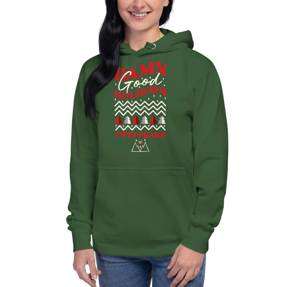 Twin Peaks Damn Good Holidays Unisex Premium Hoodie - Image 5