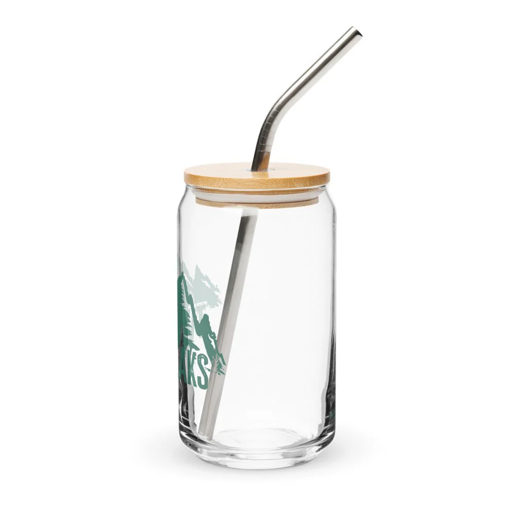 Twin Peaks Mountain View Can-Shaped Glass with Lid and Straw - Image 4