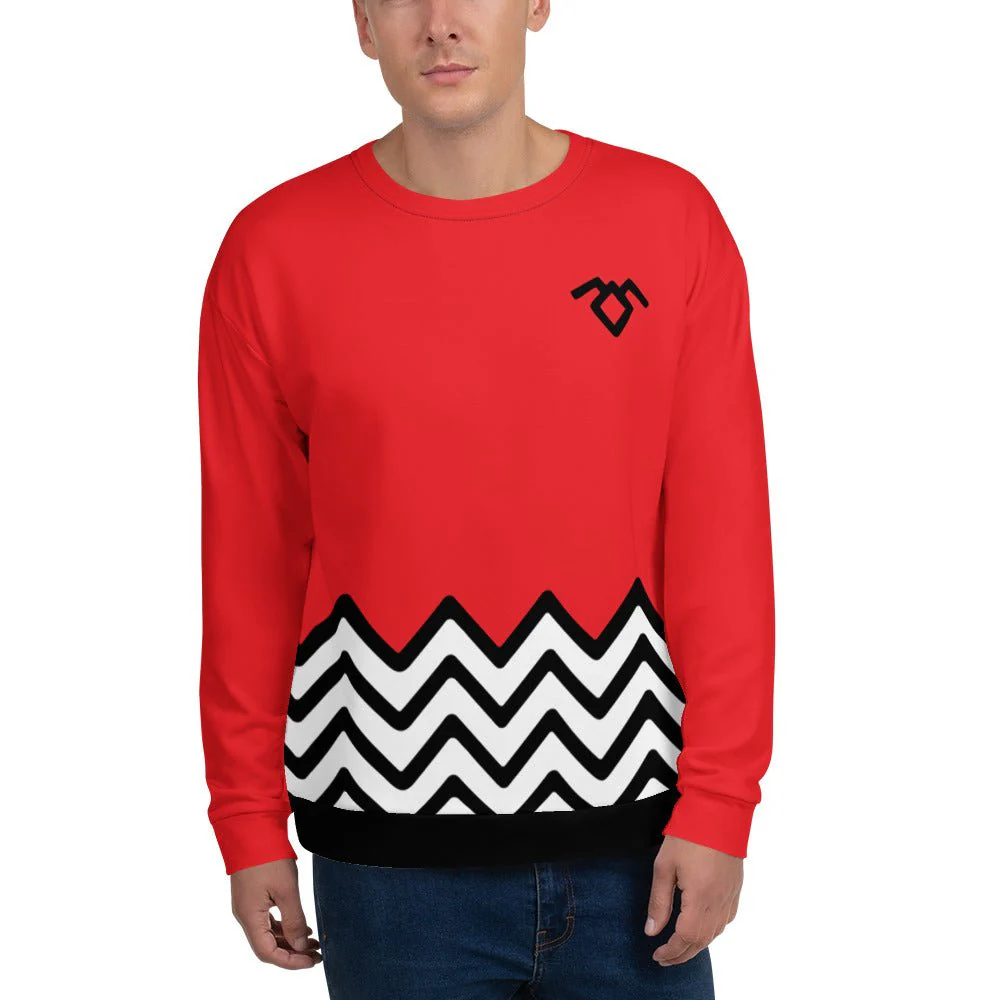 Twin Peaks Pattern Unisex Crew Neck Sweatshirt - Image 3