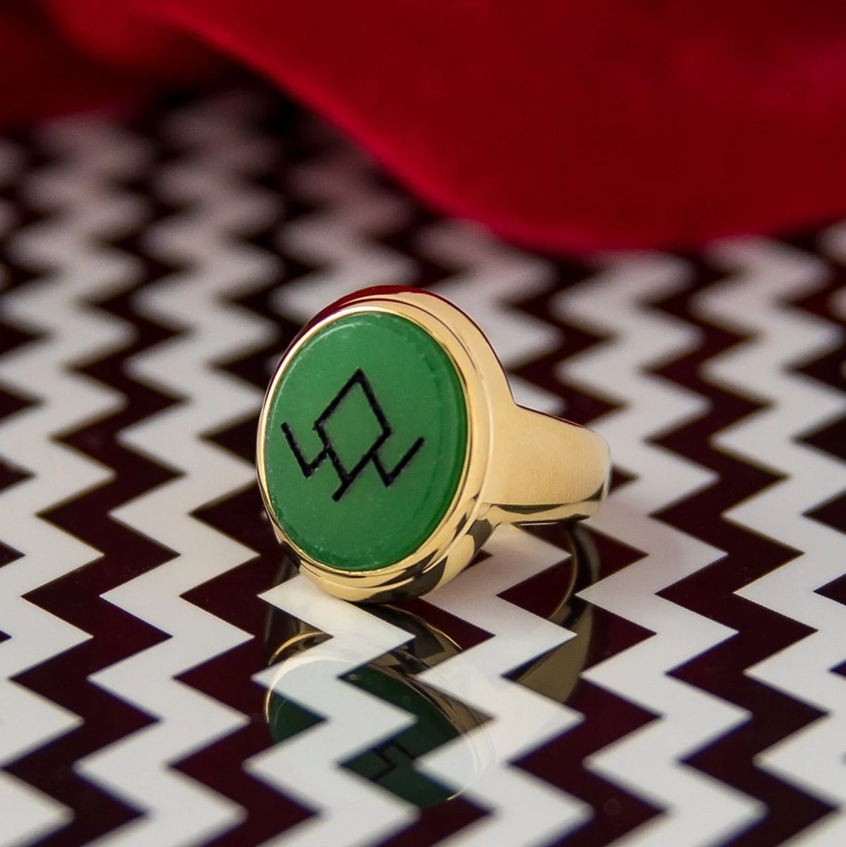 Twin Peaks x RockLove Owl Cave Gemstone Signet Ring - Image 5