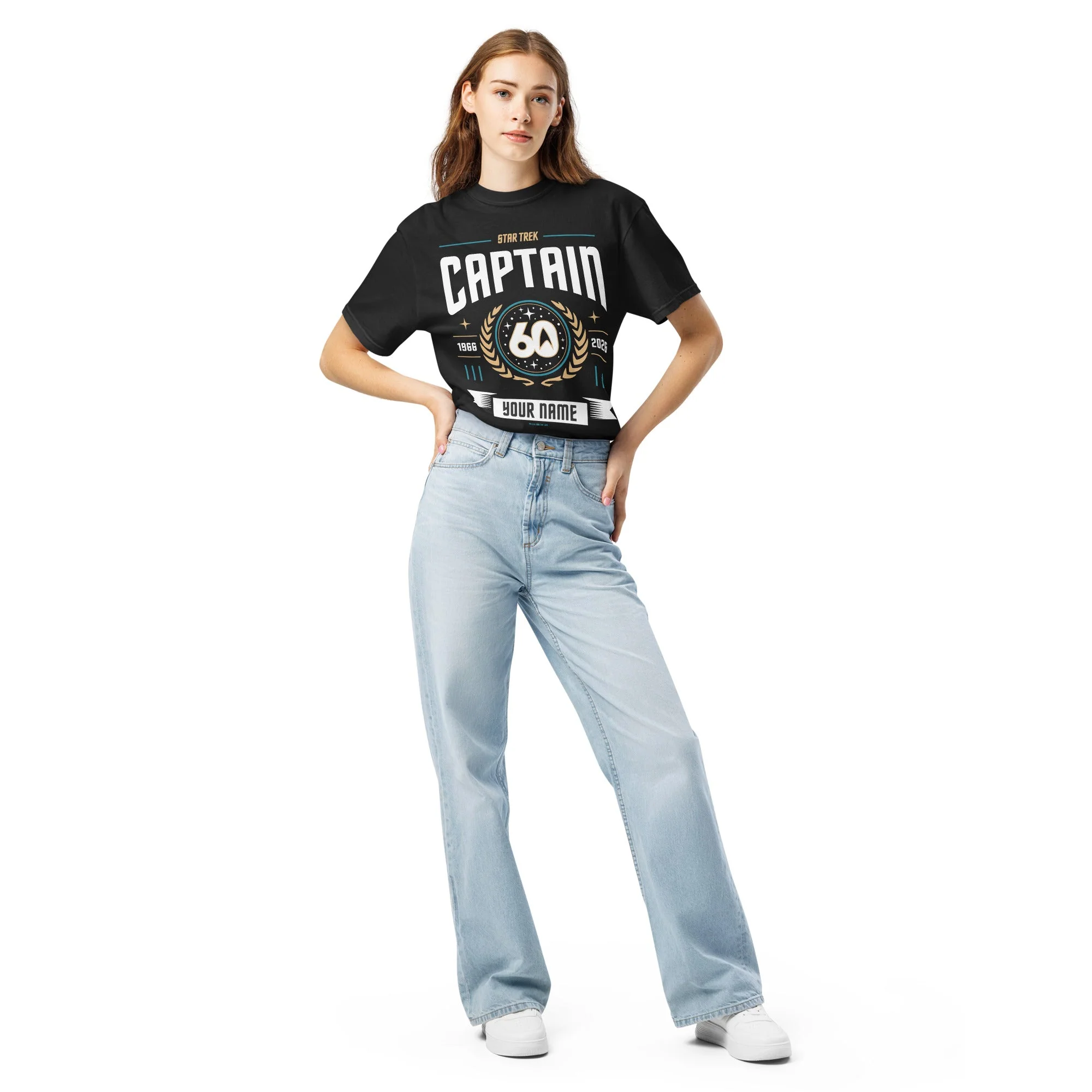 Star Trek Captain Personalized Name T-Shirt  60th Anniversary - Image 2