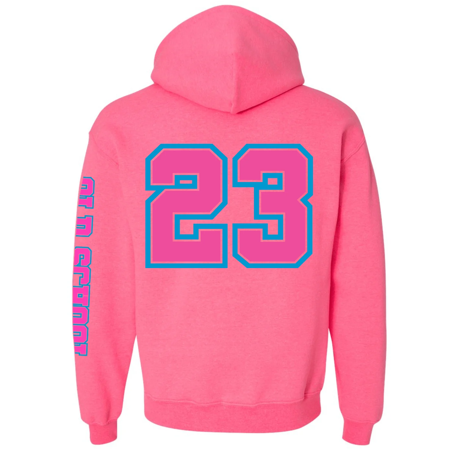 Wild 'N Out Neon Pink Old School Hooded Sweatshirt - Image 2