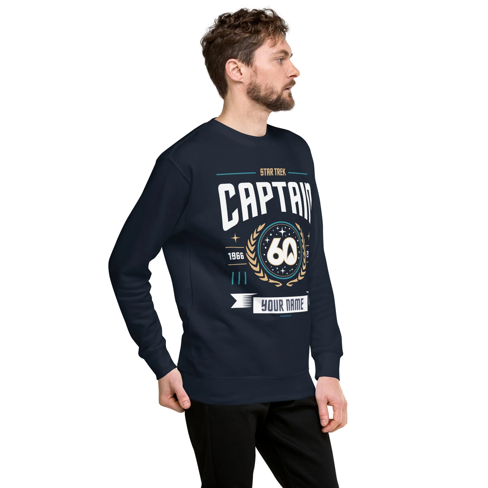 Star Trek Captain Personalized Name Sweatshirt 60th Anniversary - Image 2
