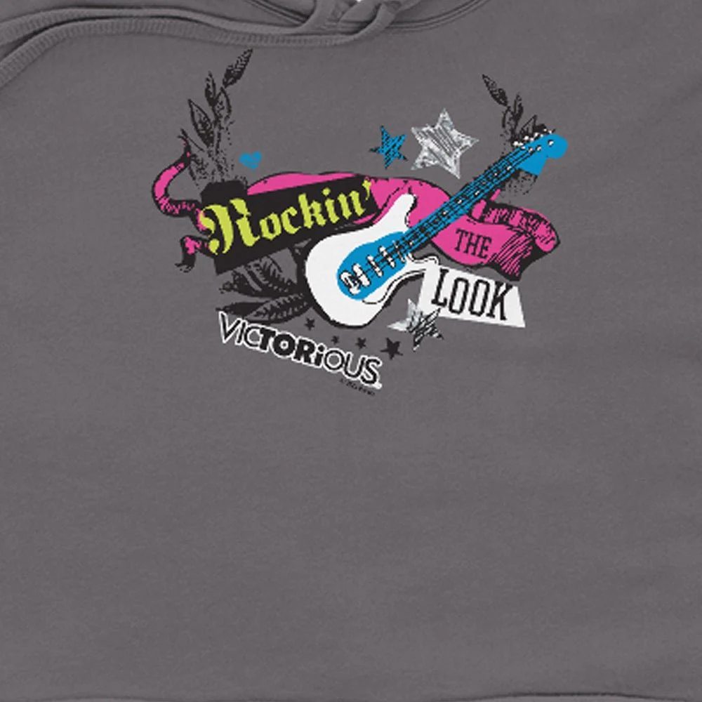 Victorious Rockin' The Look Women's Crop Hoodied Sweatshirt - Image 2