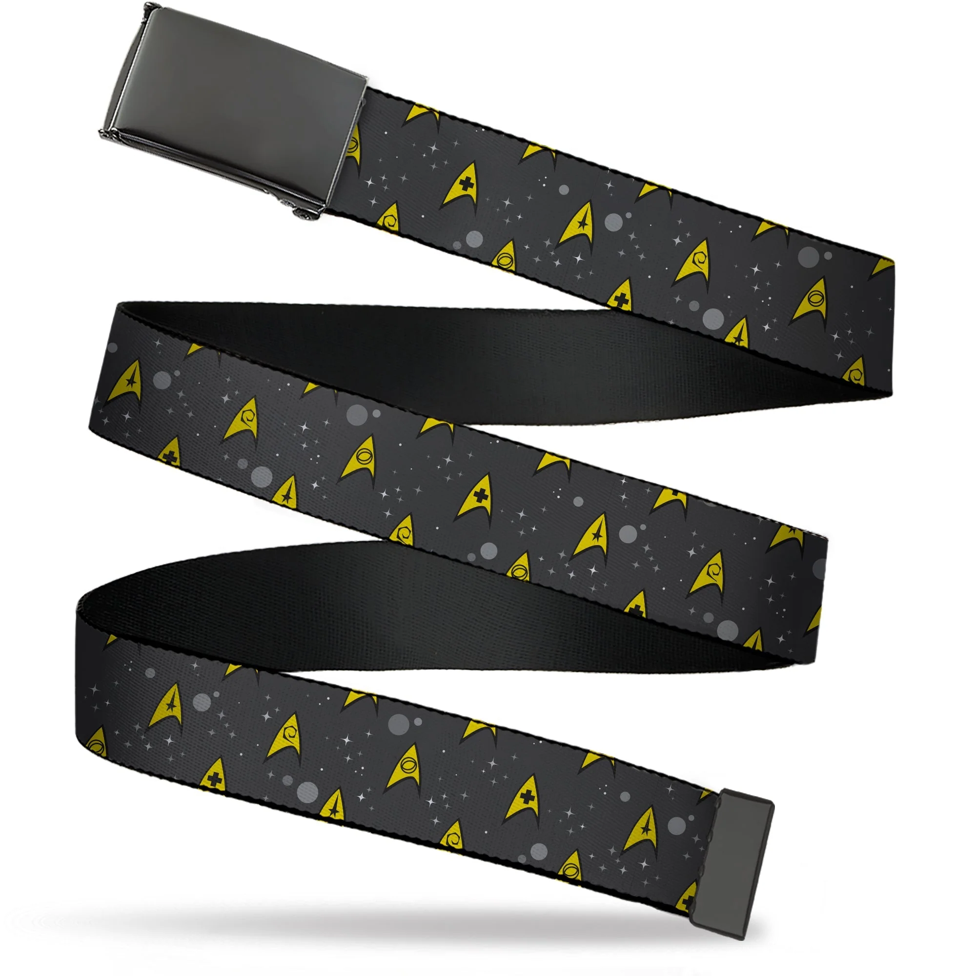 Star Trek Starfleet Insignias Space Gray Yellow Web Belt