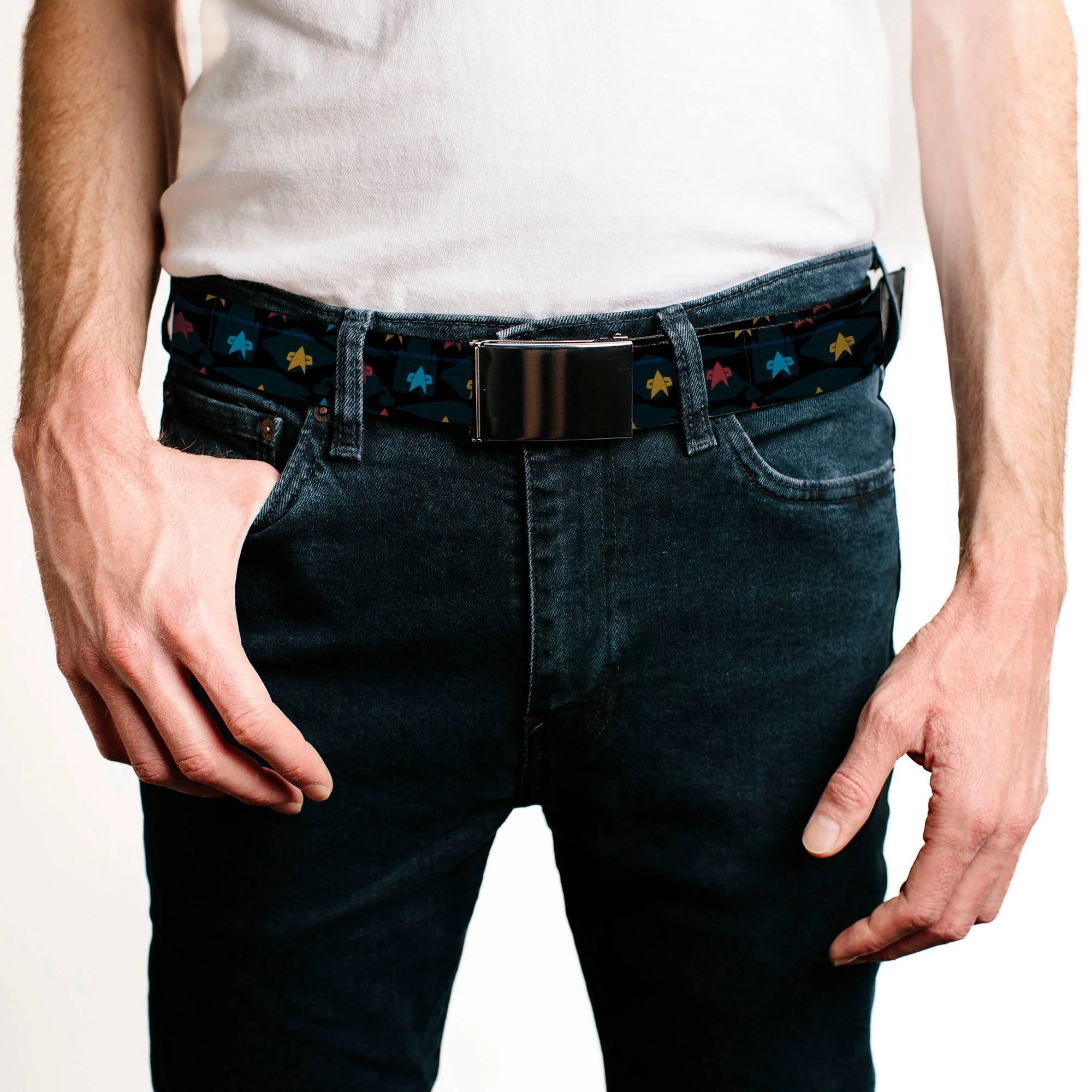 Star Trek Starfleet Insignia & Ship Silhouette Web Belt - Image 2