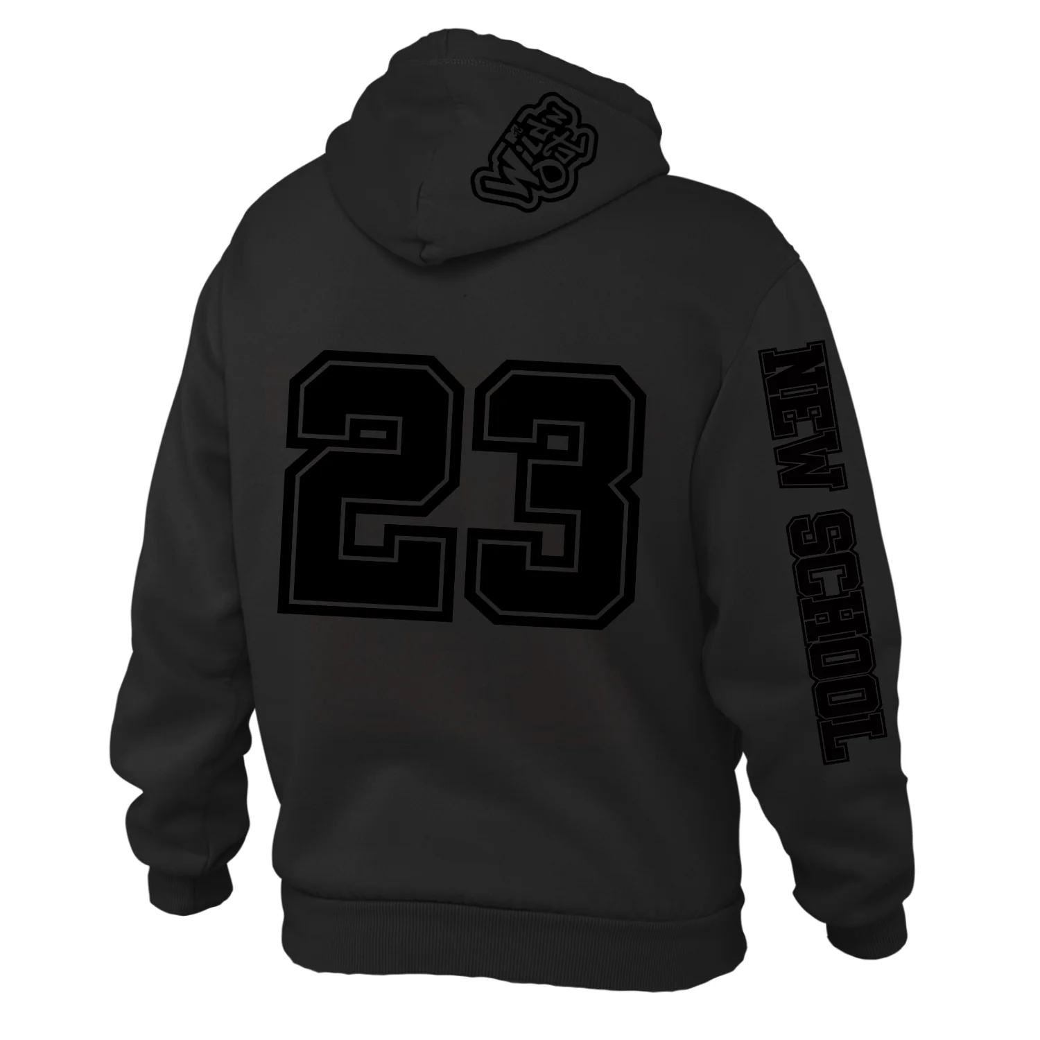 Wild 'N Out Black on Black New School Side Hooded Sweatshirt - Image 2