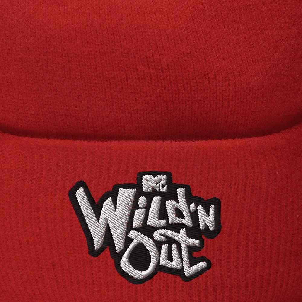 Wild 'N Out Logo Red Embroidered Beanie - Image 2