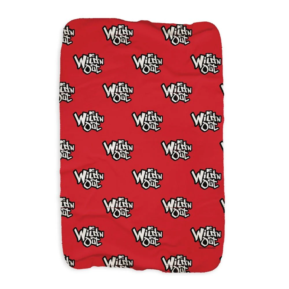 Wild 'N Out Official Logo Pattern Sherpa Blanket - Image 3