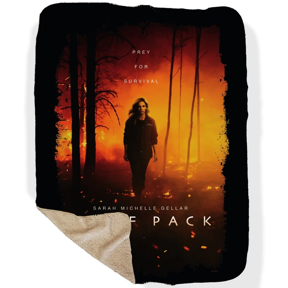 Wolf Pack Prey For Survival Tan Sherpa Blanket - Image 3