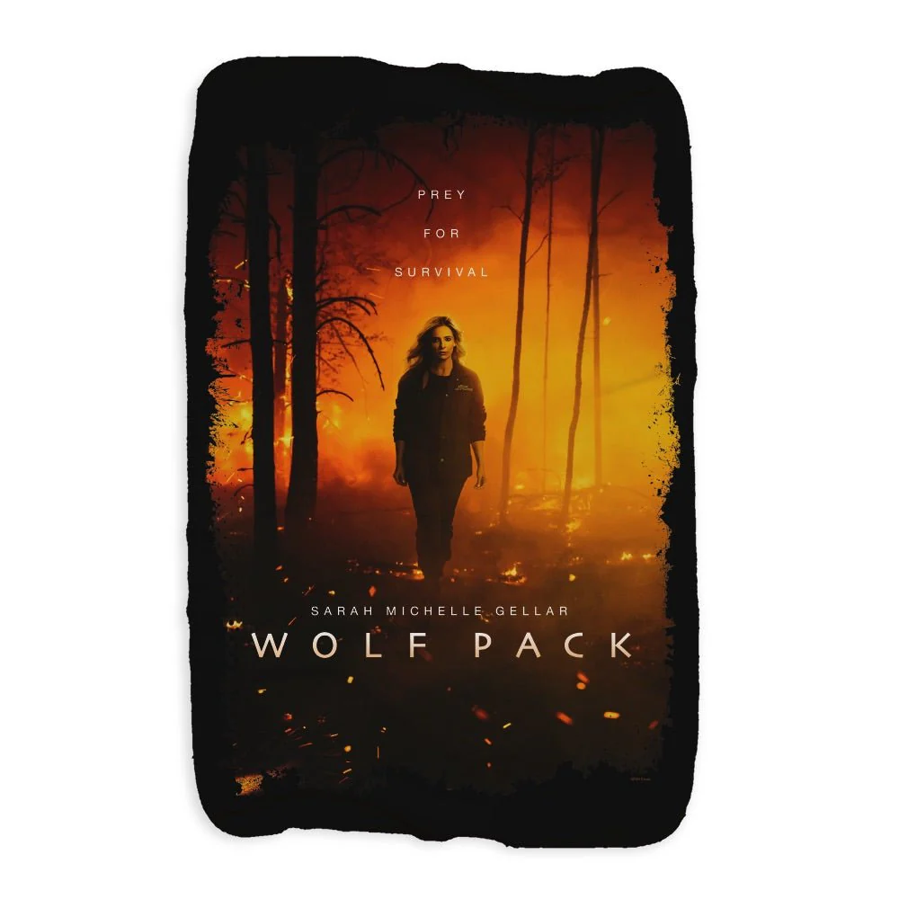 Wolf Pack Prey For Survival Tan Sherpa Blanket - Image 4