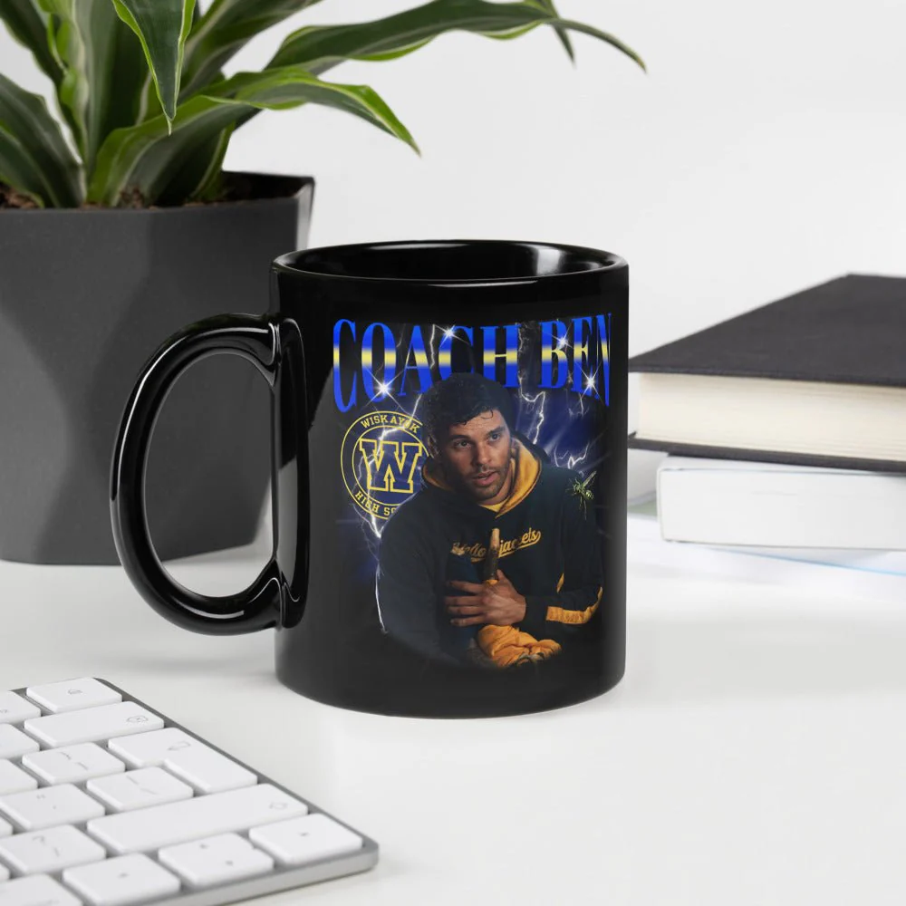 Yellowjackets Coach Ben Heartthrob Black Glossy Mug - Image 3