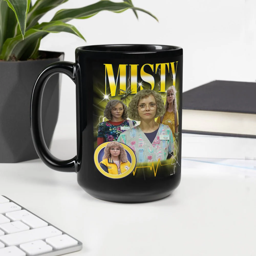 Yellowjackets Misty Heartthrob Black Glossy Mug - Image 6