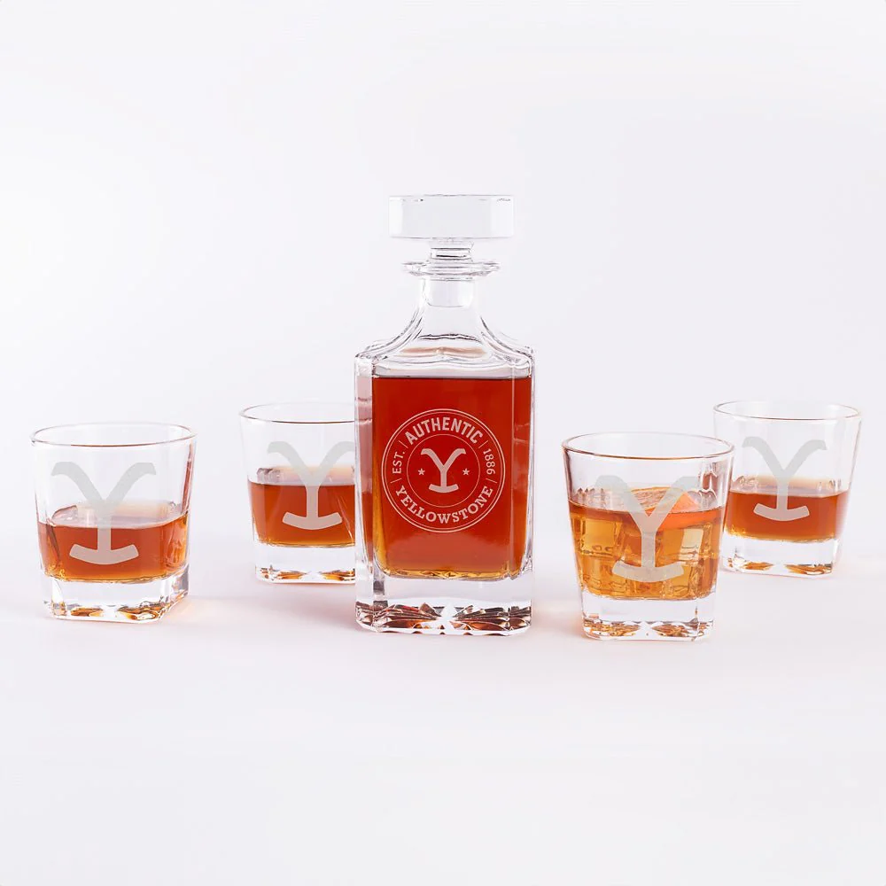 Yellowstone Authentic Y Logo Decanter Set