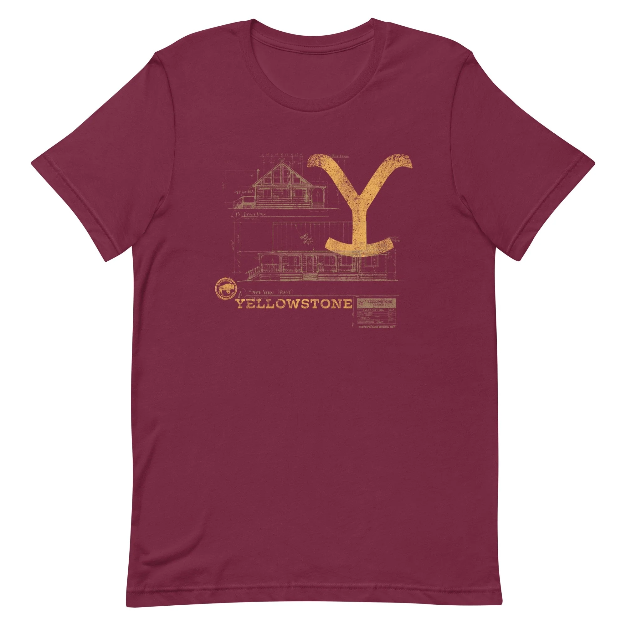 Yellowstone Blueprint Rip's House T-shirt - Image 3