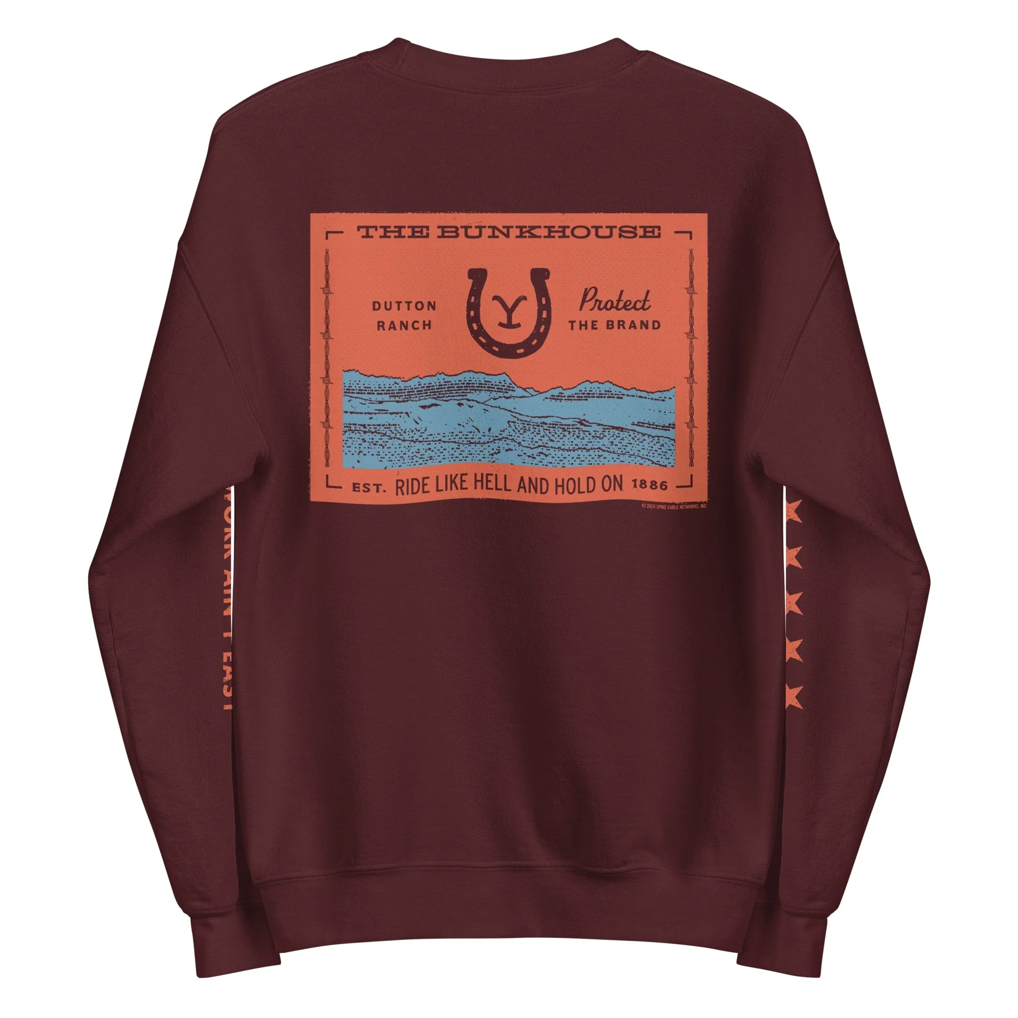 Yellowstone Bunkhouse Ocean Adult Crewneck - Image 3