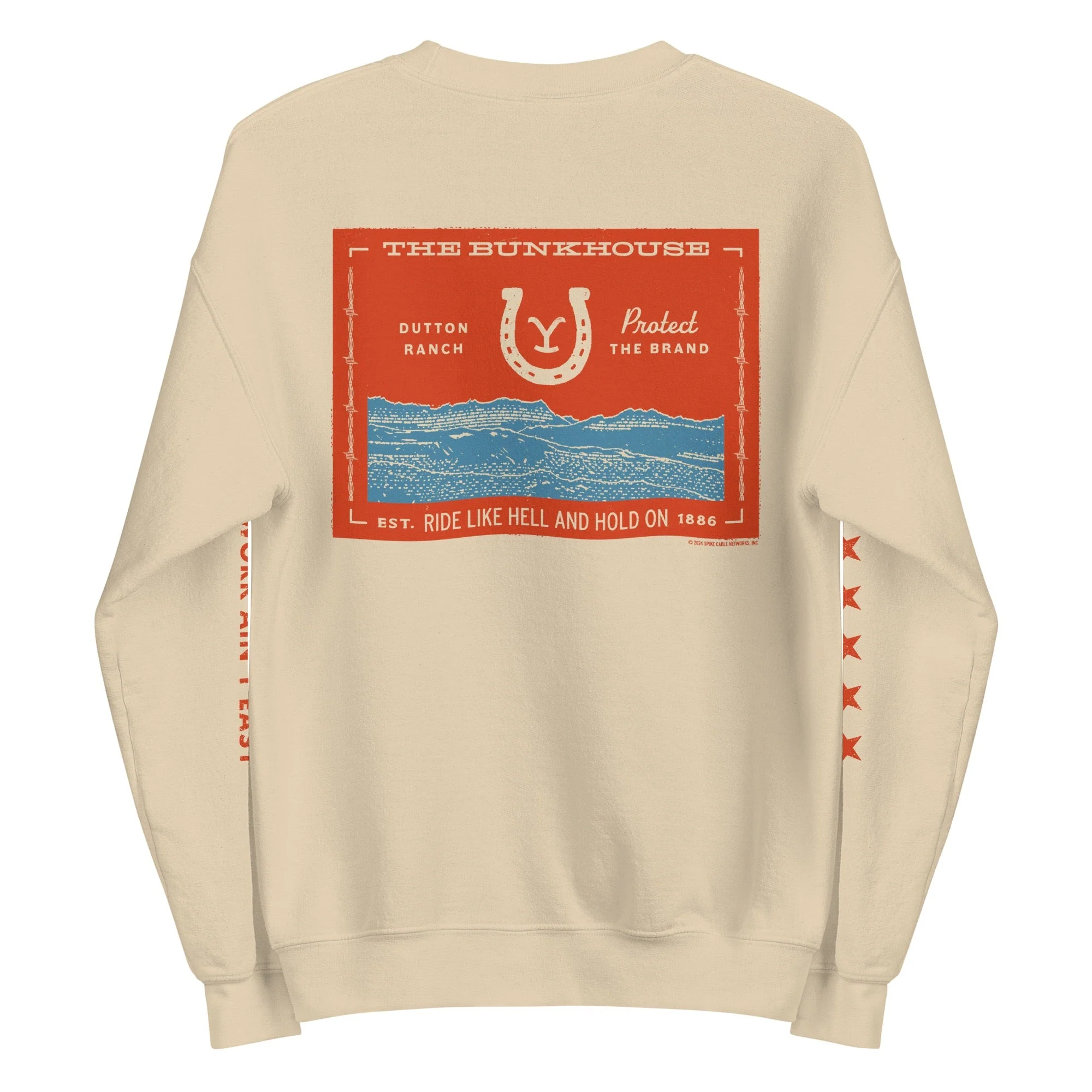 Yellowstone Bunkhouse Ocean Adult Crewneck - Image 5