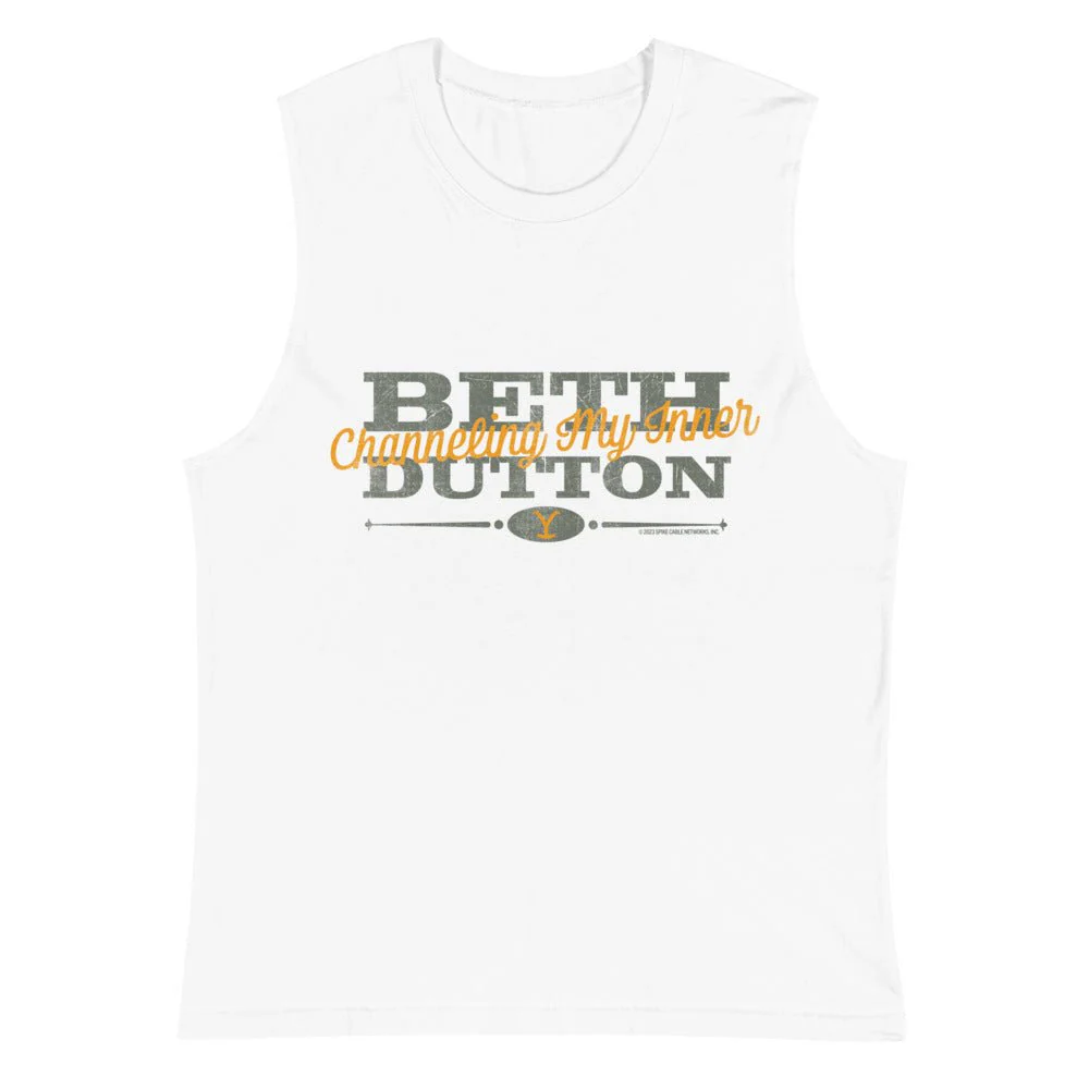 Yellowstone Channeling My Inner Beth Dutton Unisex Tank Top - Image 4