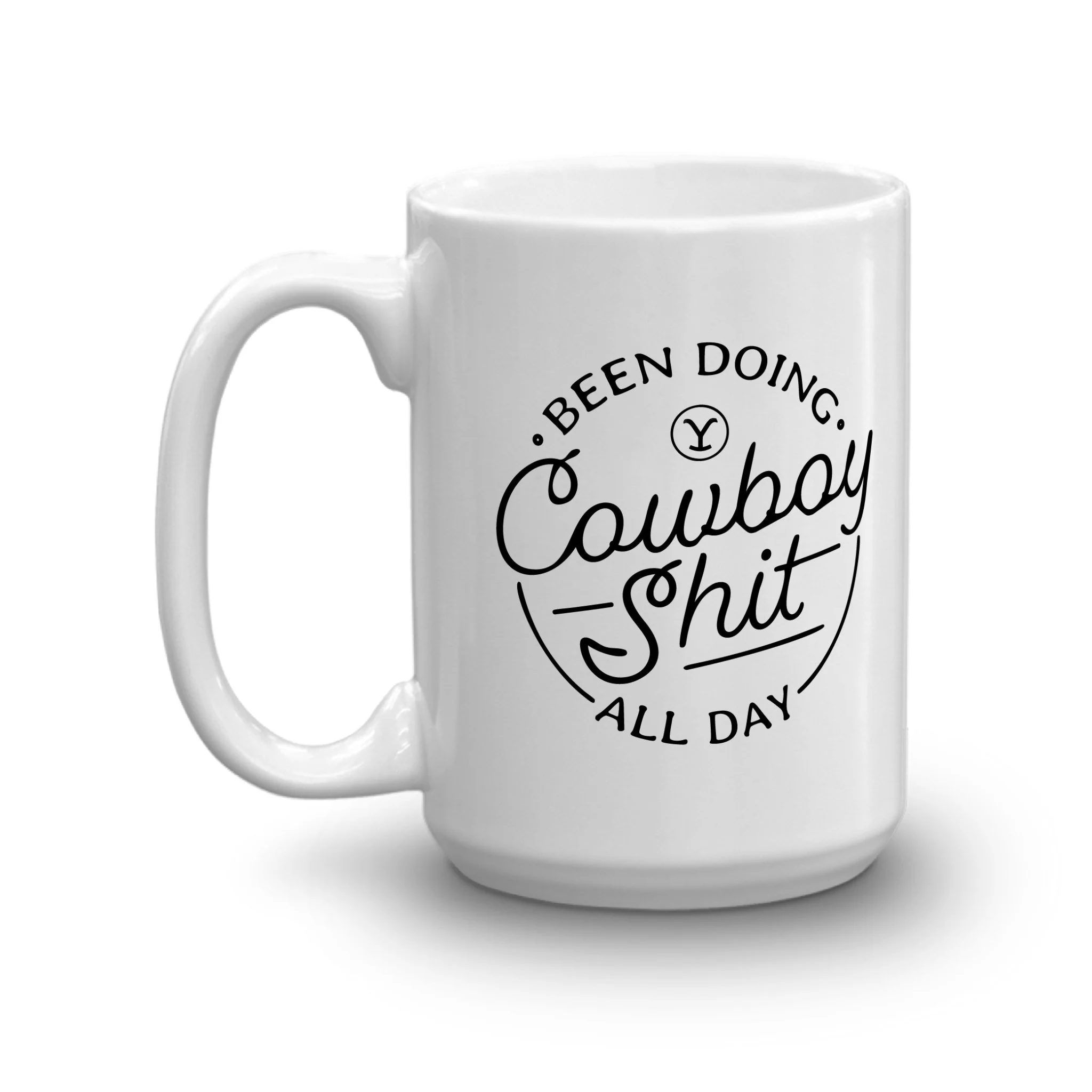 Yellowstone Cowboy White Mug - Image 4