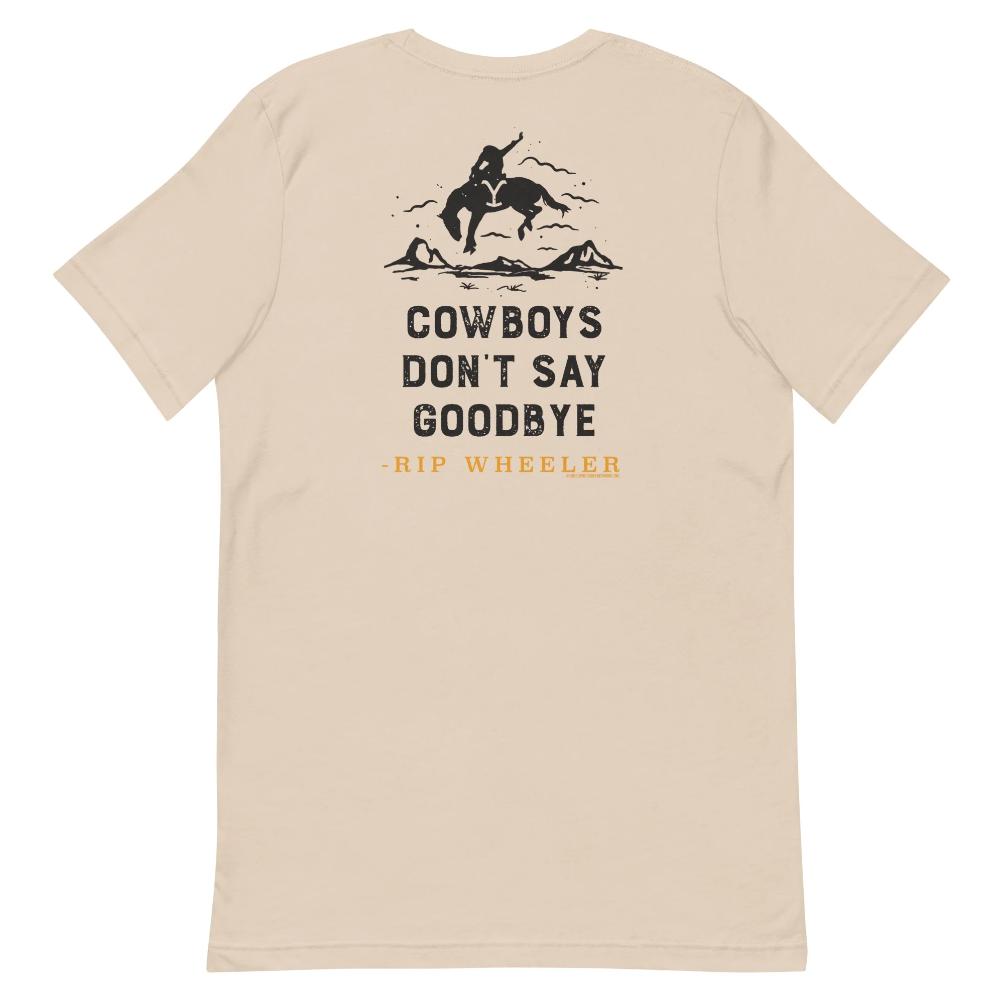 Yellowstone Cowboys Don't Say Goodbye Adult Short Sleeve T-Shirt - Image 3