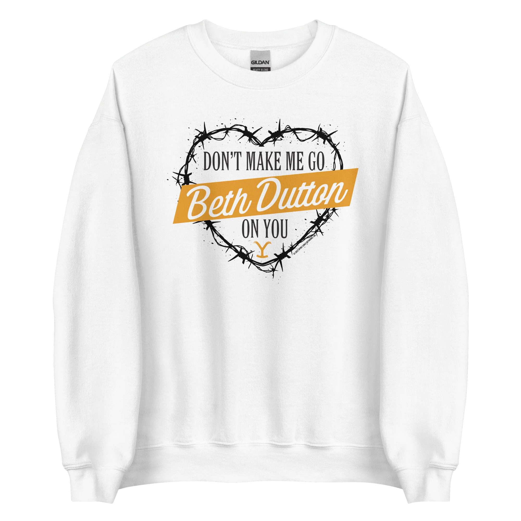 Yellowstone Don't Make Me Go Beth Dutton On You Heart Fleece Crewneck Sweatshirt - Image 8