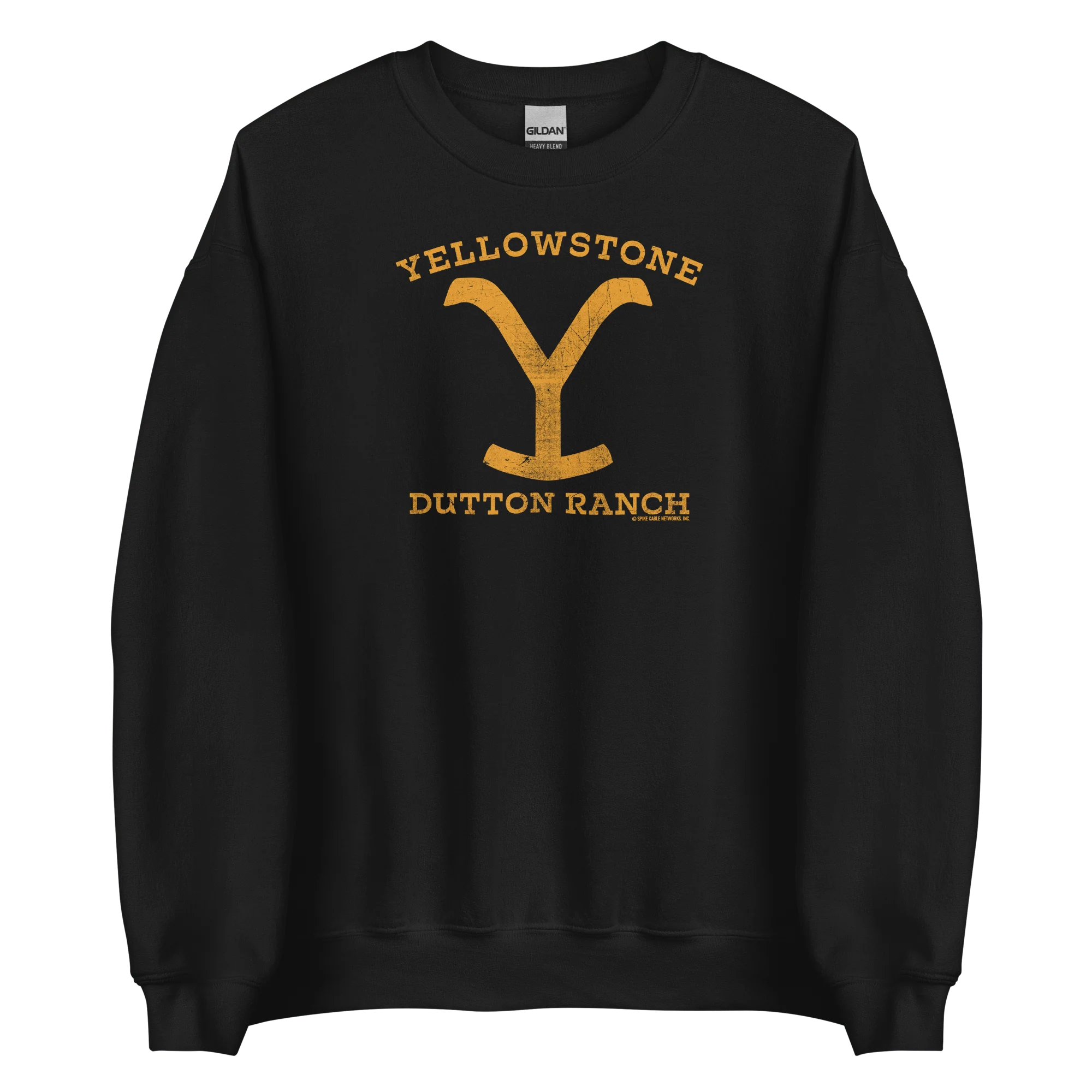 Yellowstone Dutton Ranch Distressed Logo Fleece Crewneck Sweatshirt - Image 3
