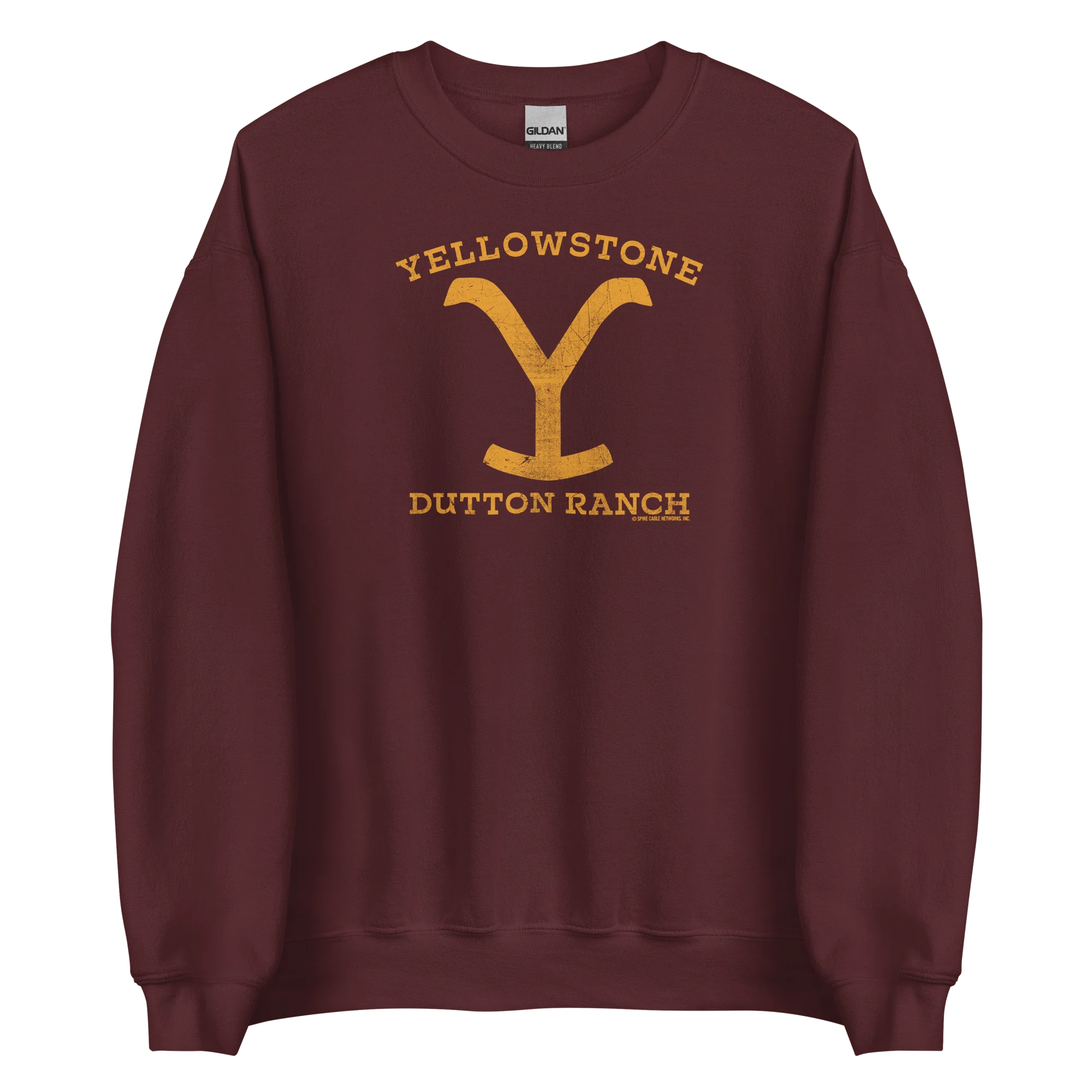Yellowstone Dutton Ranch Distressed Logo Fleece Crewneck Sweatshirt - Image 5