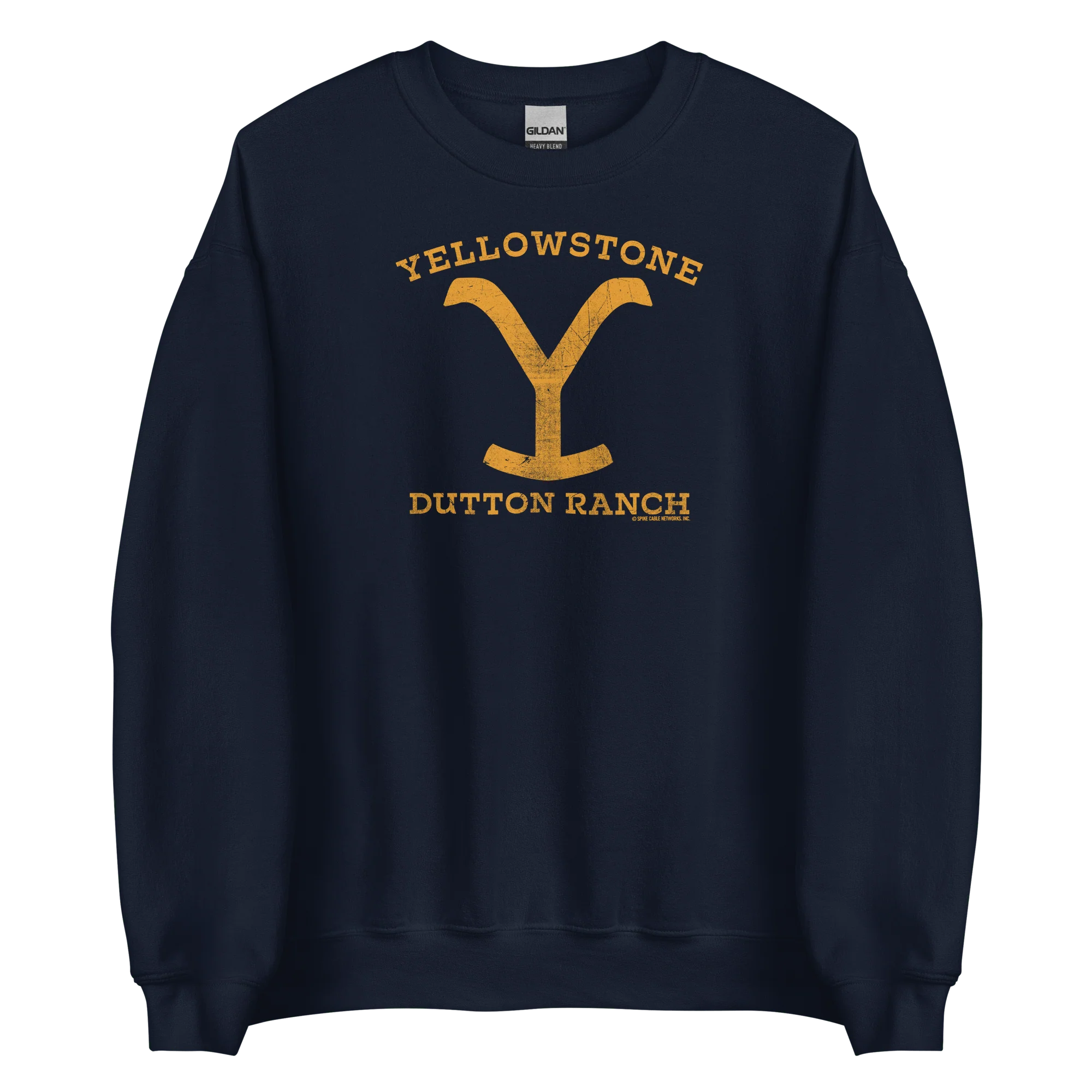 Yellowstone Dutton Ranch Distressed Logo Fleece Crewneck Sweatshirt - Image 6