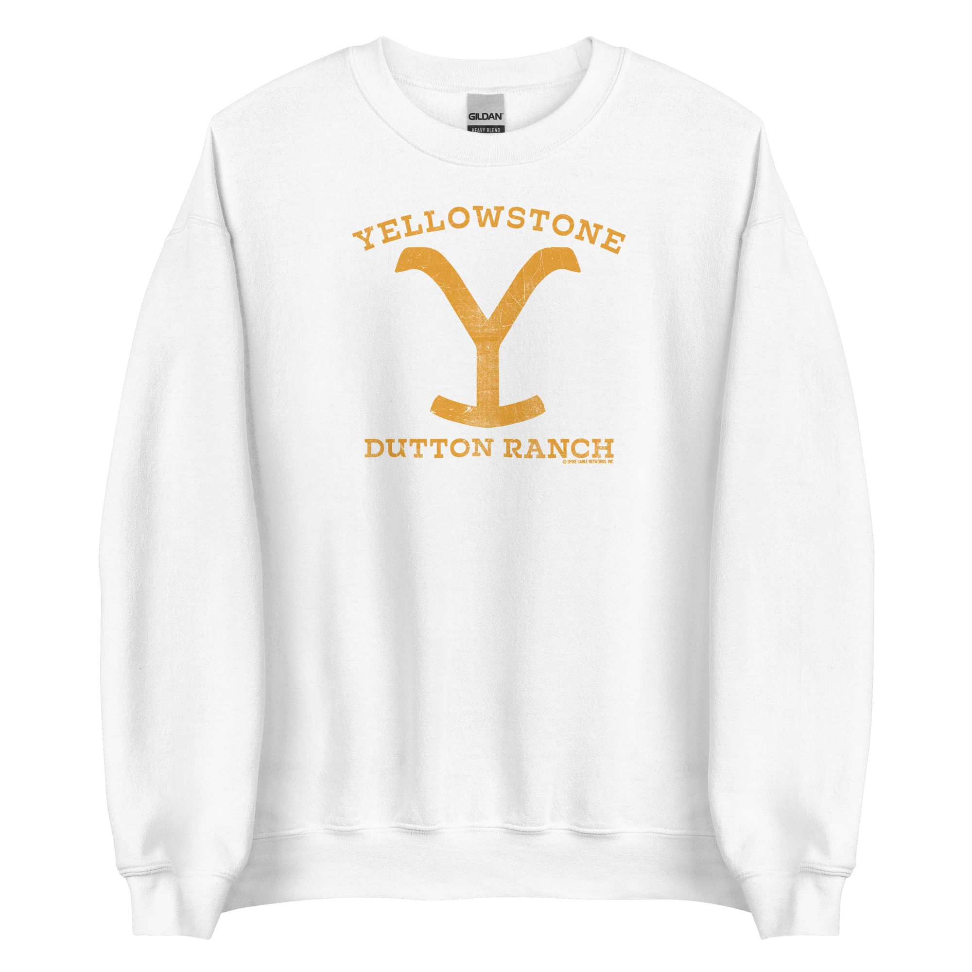 Yellowstone Dutton Ranch Distressed Logo Fleece Crewneck Sweatshirt - Image 7