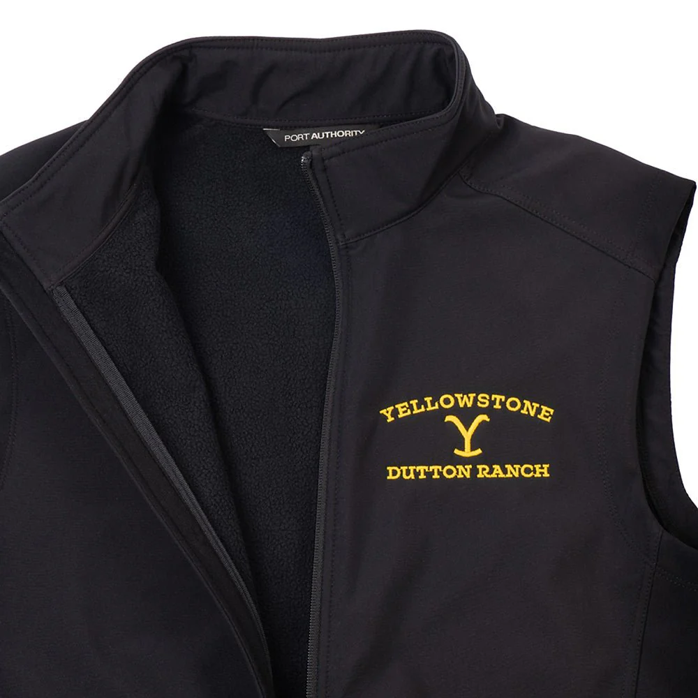 As Seen On Yellowstone Dutton Ranch Logo Core Soft Shell Vest - Image 5