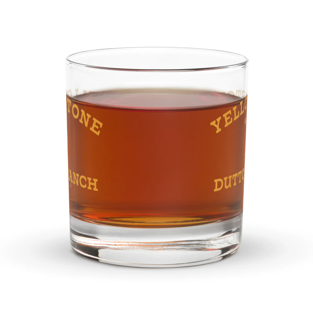 Yellowstone Dutton Ranch Logo Rocks Glass - Image 3