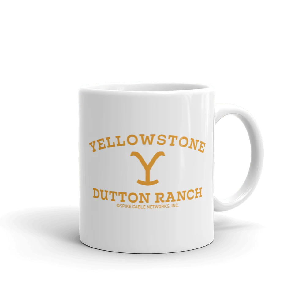 Yellowstone Dutton Ranch Logo White Mug - Image 4
