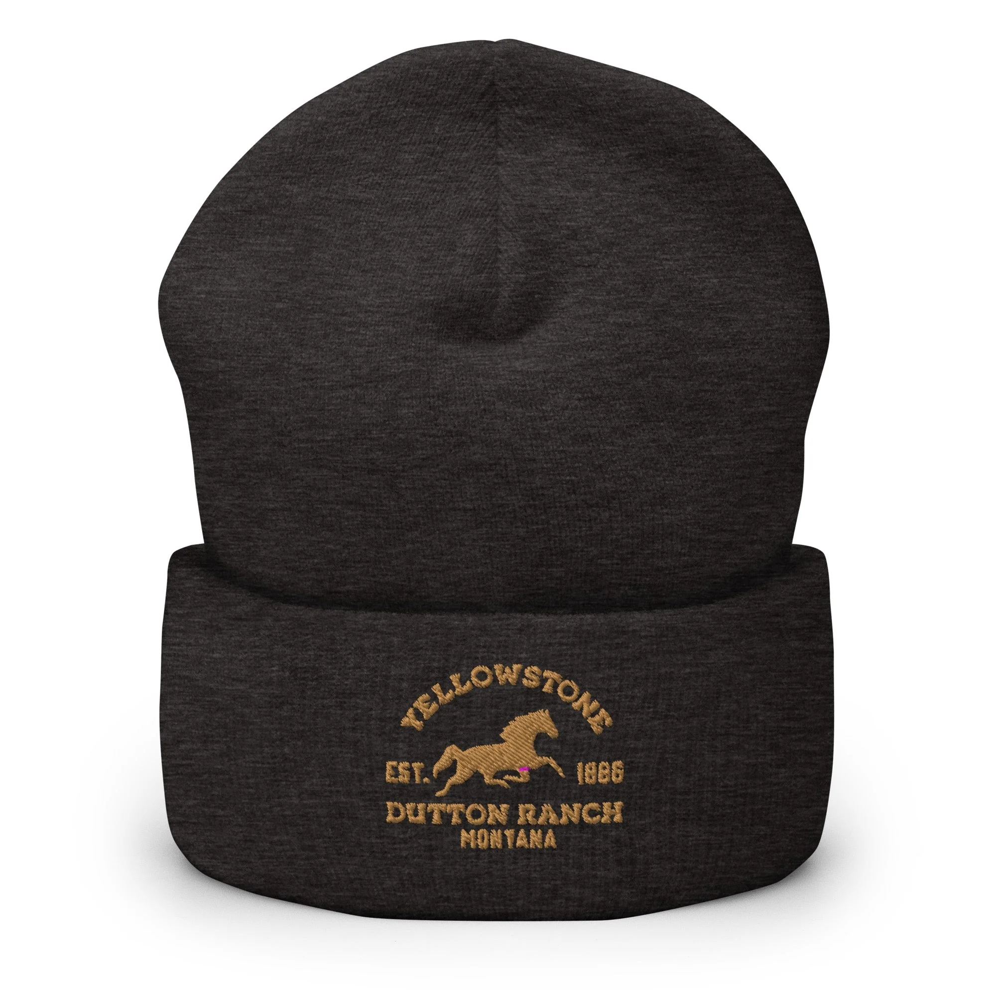 Yellowstone Dutton Ranch Montana Embroidered Beanie - Image 3