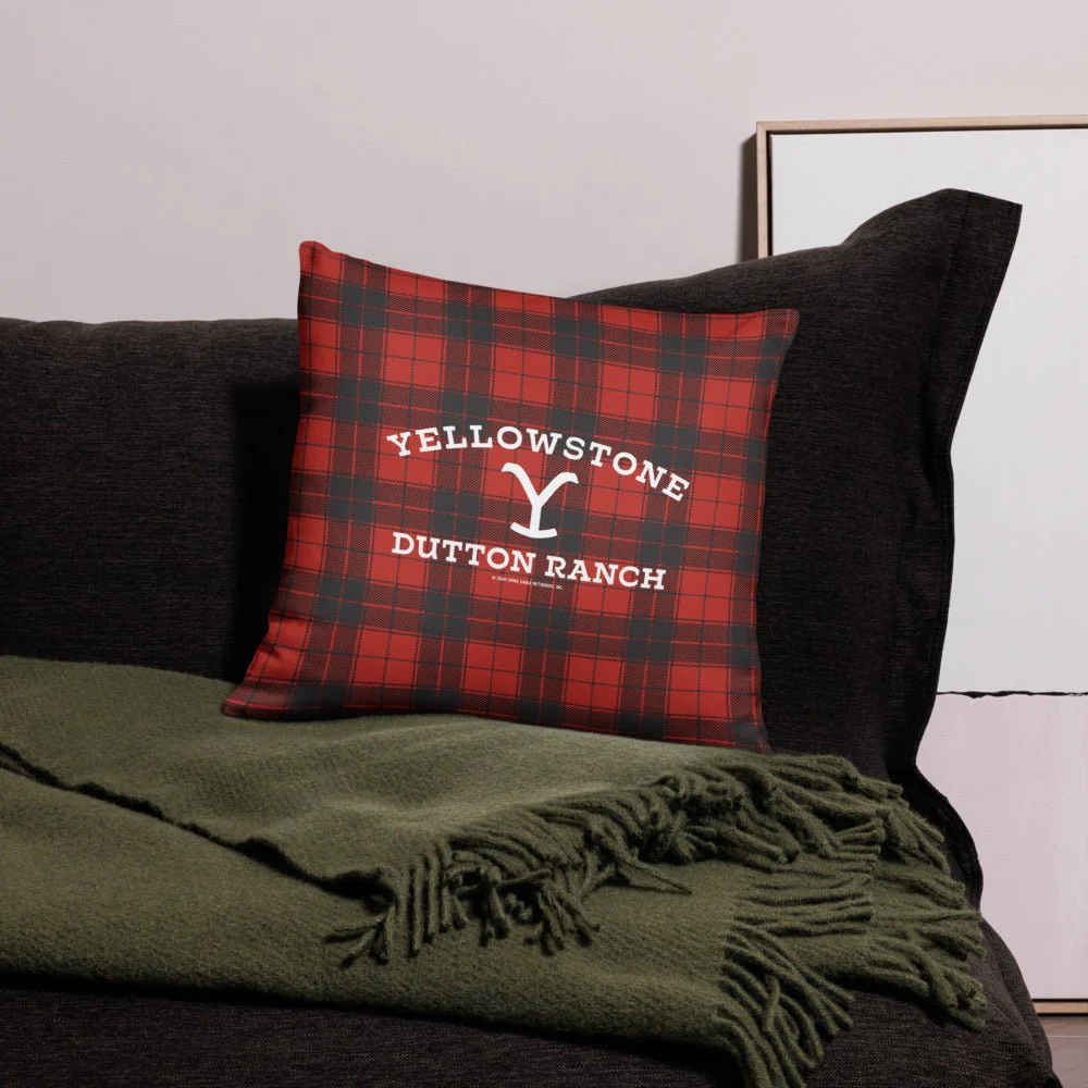 Yellowstone Dutton Ranch Plaid Pillow - Image 4