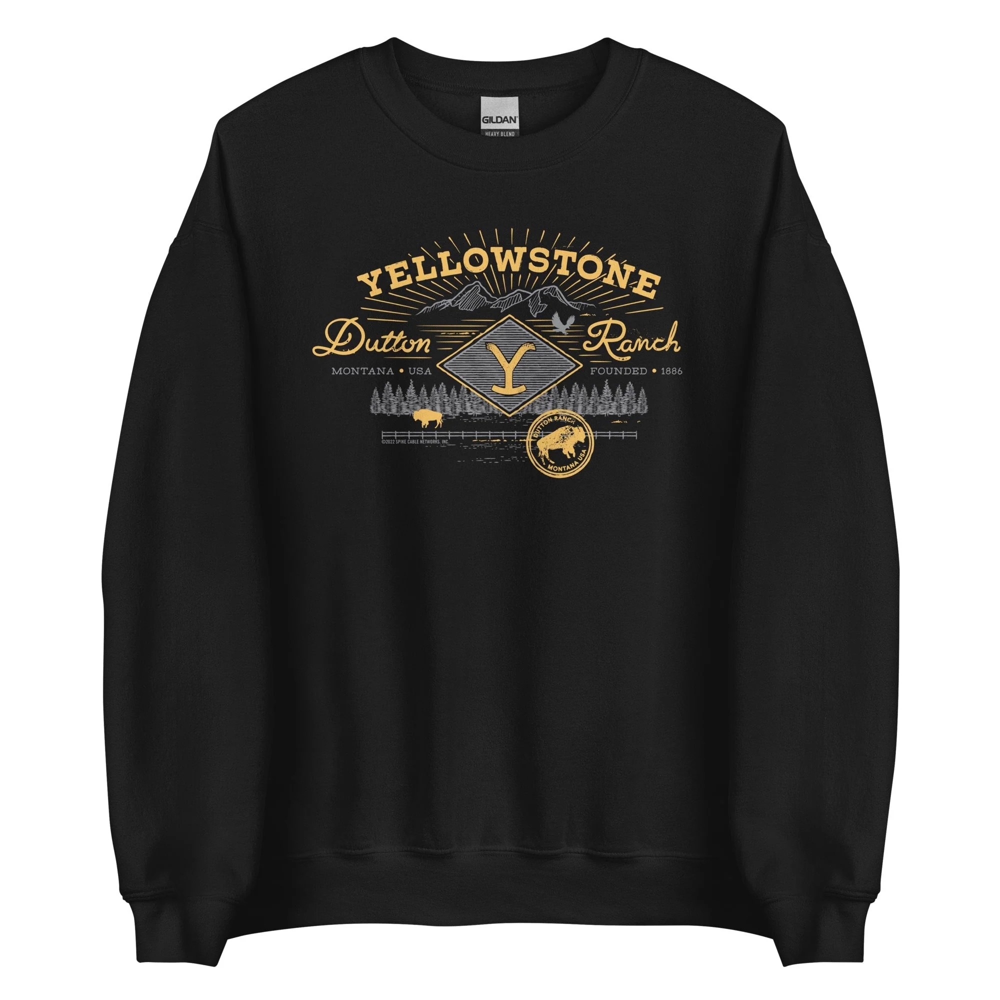 Yellowstone Dutton Ranch Scenery Fleece Crewneck Sweatshirt - Image 3